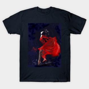 Red dress dancer T-Shirt